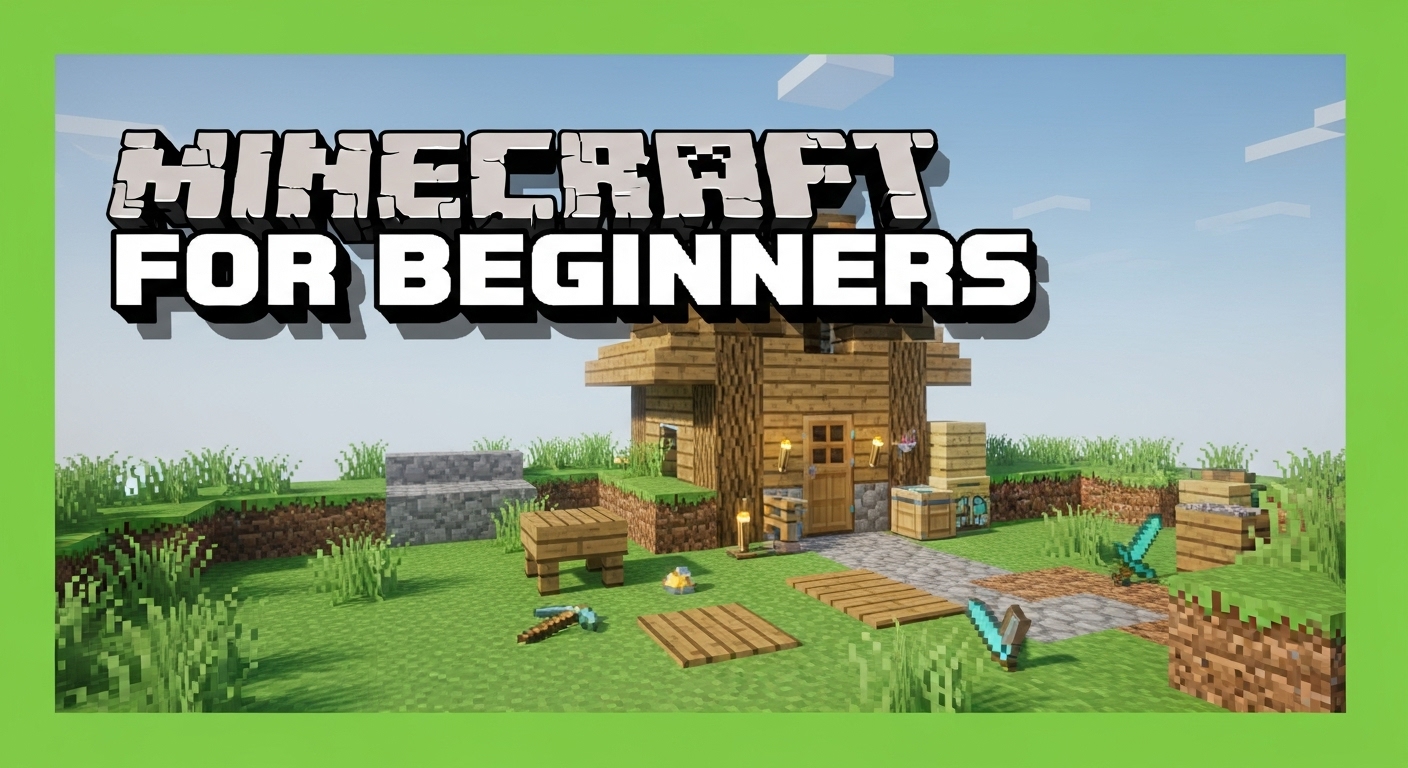 How to Make Minecraft Thumbnails on Mobile - Mobile-friendly Minecraft thumbnail showing beginner tutorial content with clear text and engaging visuals optimized for mobile creation